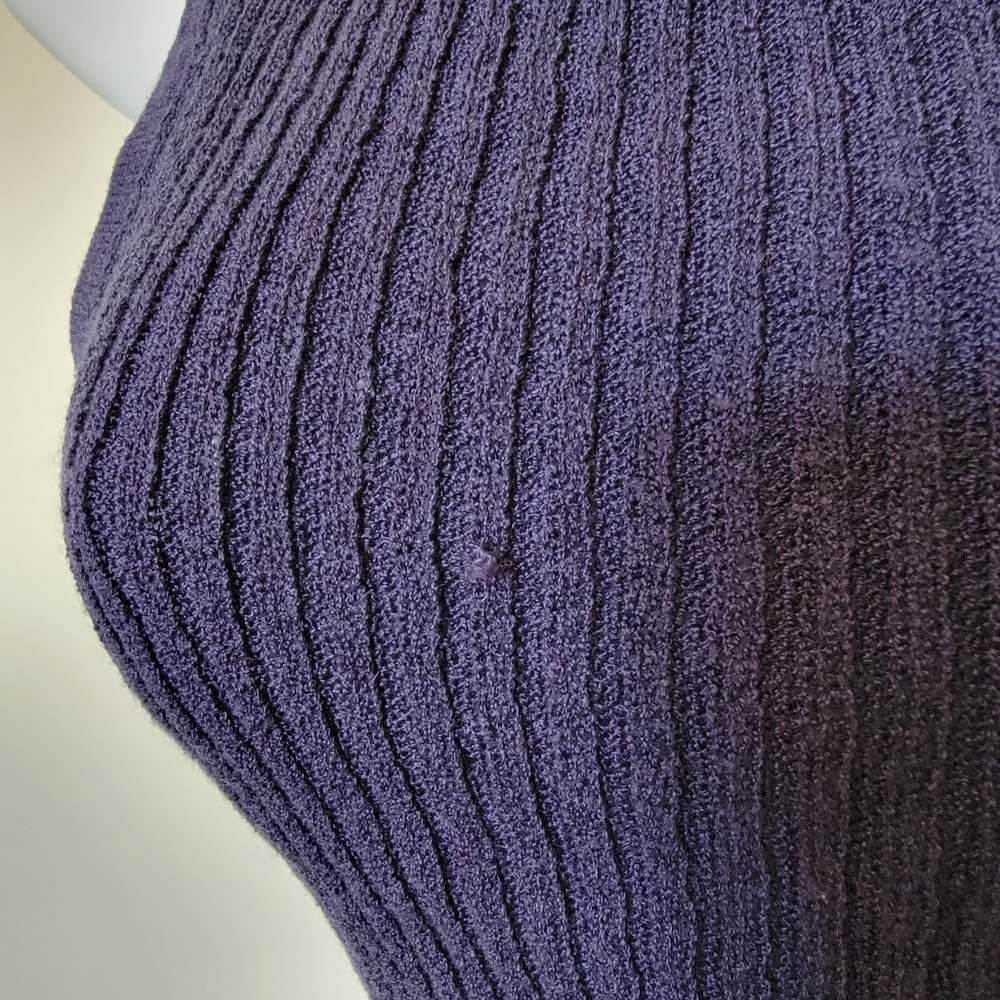 Blue Ribbed Sweater Vest - Picture 6 of 6